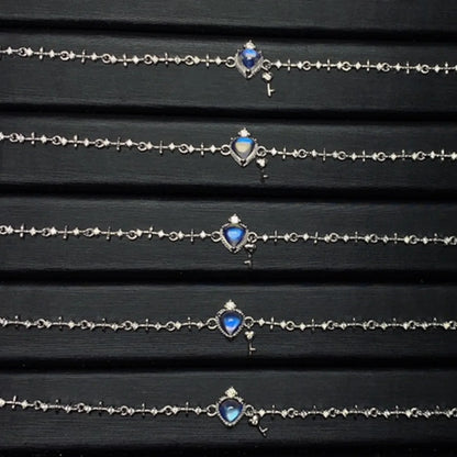 Celestial Crown Silver Moonstone Bracelet