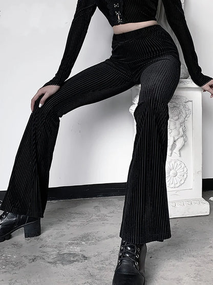 Goth Dark Vintage Streetwear Women Pants