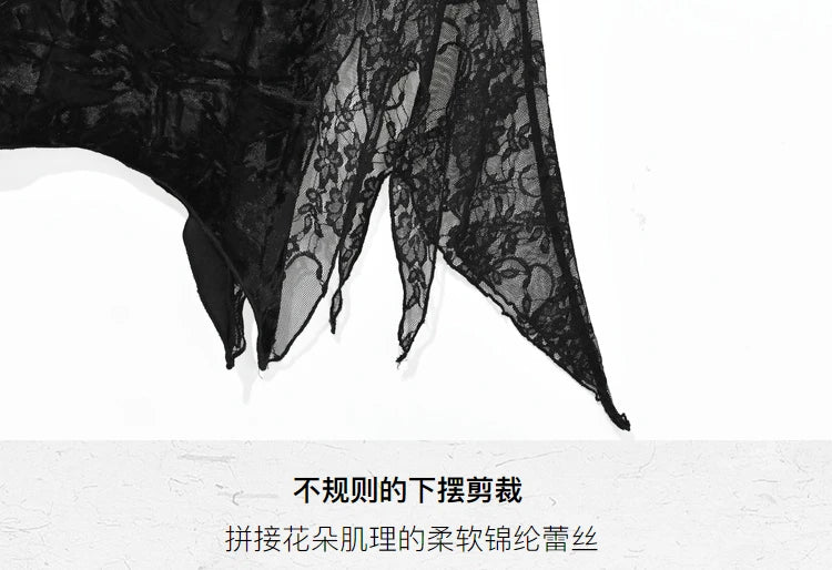 Gothic Velvet Slim Fit Lace Fishtail Dress for Women
