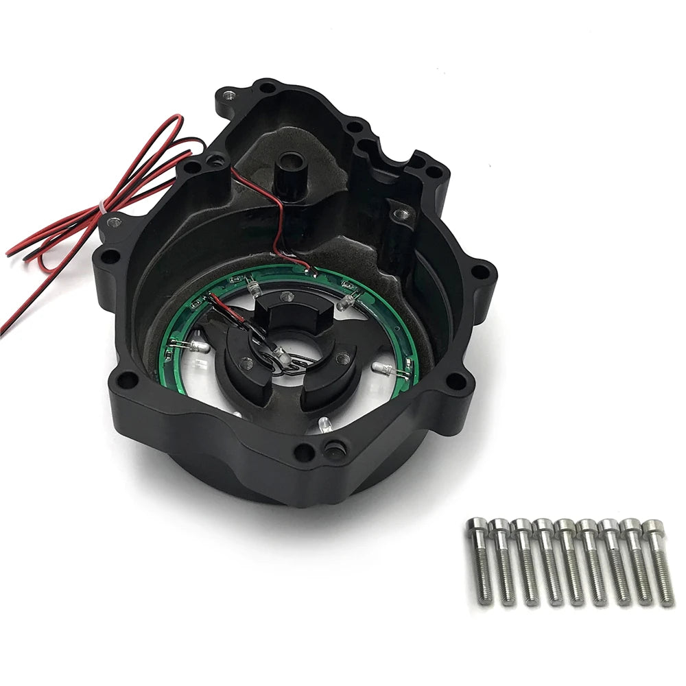 Yamaha R6 LED Engine Stator Cover - Black Billet