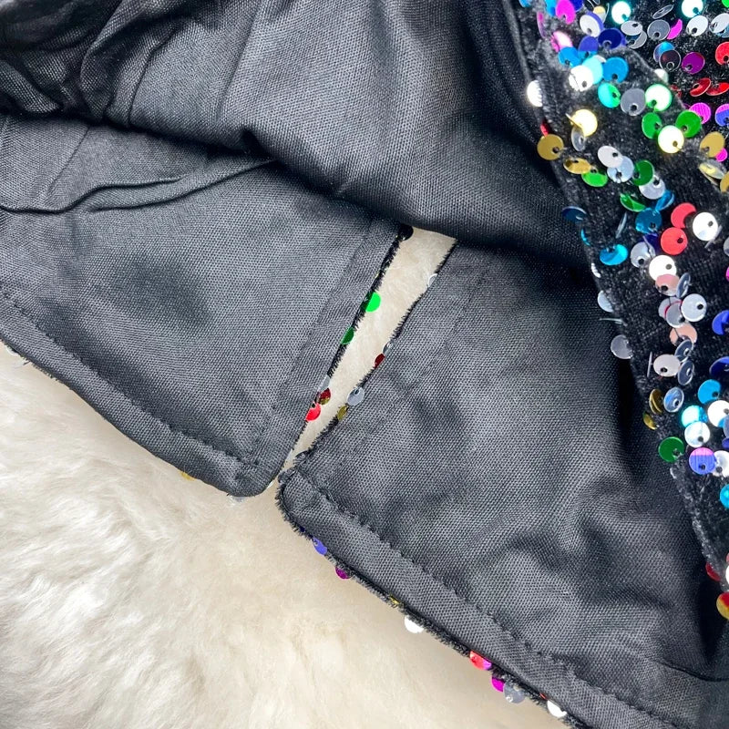 Women  Chic Sequin Full Skirt