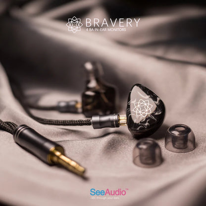 BraveSound Noir 4BA HiFi Earbuds - Premium Quality