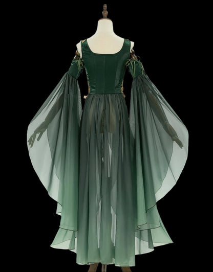 Meowcos Enchanted Green Elf Dress