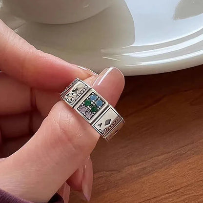Vintage Playing Cards Rings for Women