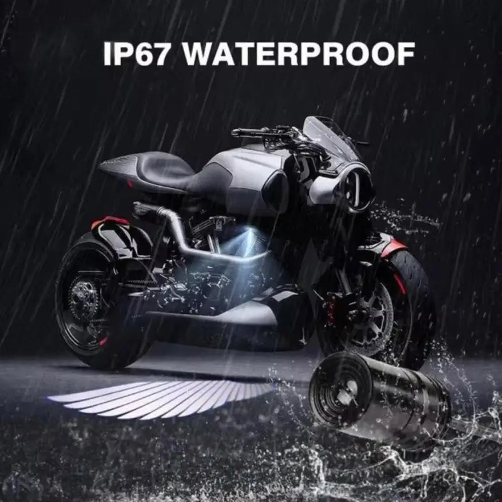 Winged Glow: Motorcycle LED Light Projectors Duo