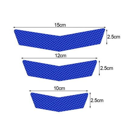 Reflective Trapezoid Motorcycle Warning Stickers