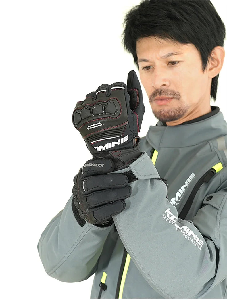 KOMINE GK-856 Windproof Sheepskin Moto Gloves