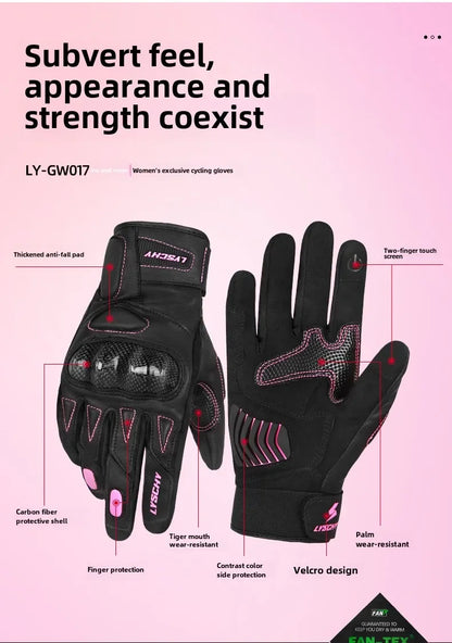 ThermoShield Carbon Fiber Motorbike Gloves