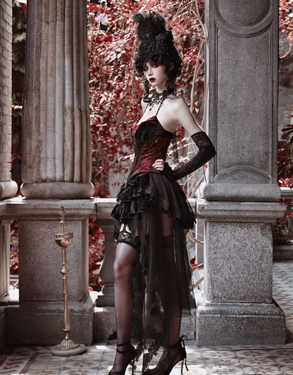 Velvet Chic: Camisole, Waistband & Skirt Set