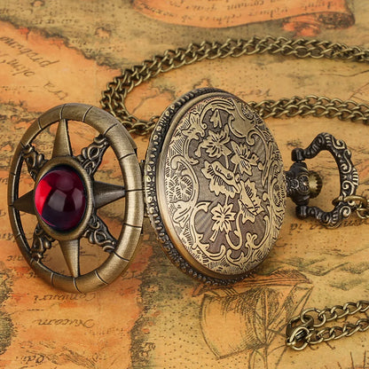 Elegance in Time: Vintage Quartz Pocket Watch Necklace