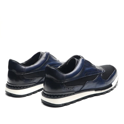 Luxury Brand Design Men's Sneakers Real Leather
