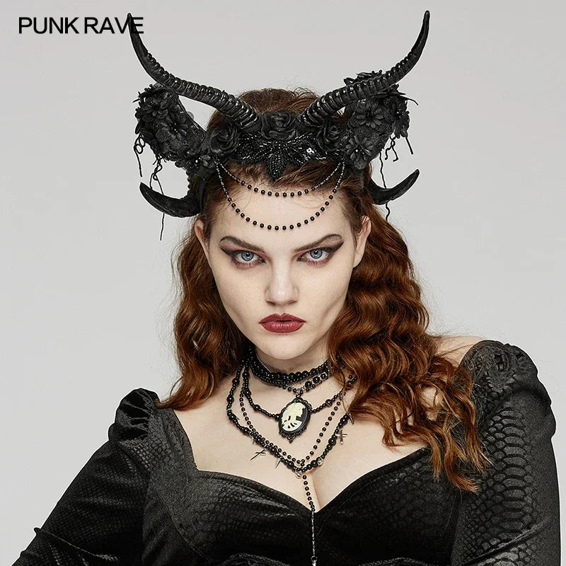 Gothic Enchanted Demon Horn Headpiece