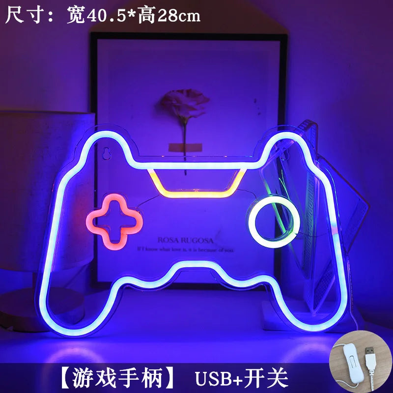 Neon Gaming: Iconic 'Game Over' Light Sign