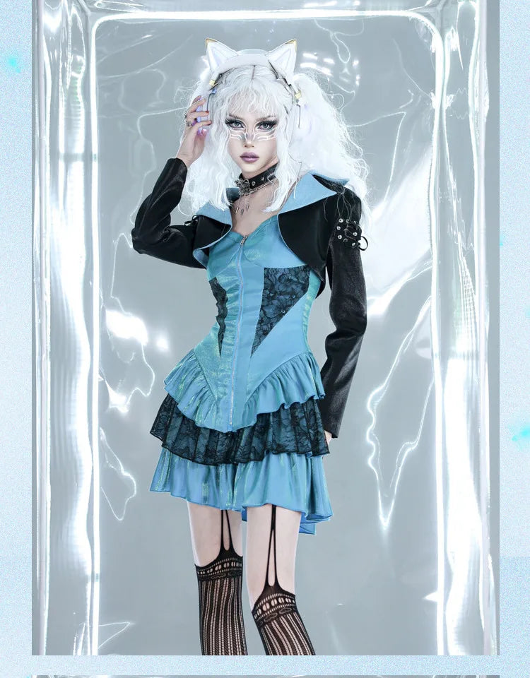 Mystic Charm: Y2K Noir Blazer for Enchanted Nights