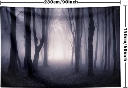 Misty Forest Tapestry Wall Hanging