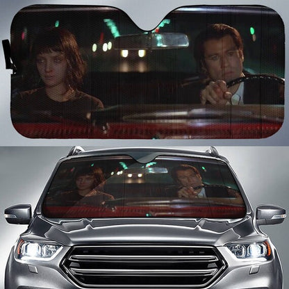 Uma's Cool Shield: Pulp Fiction Car Sun Shade