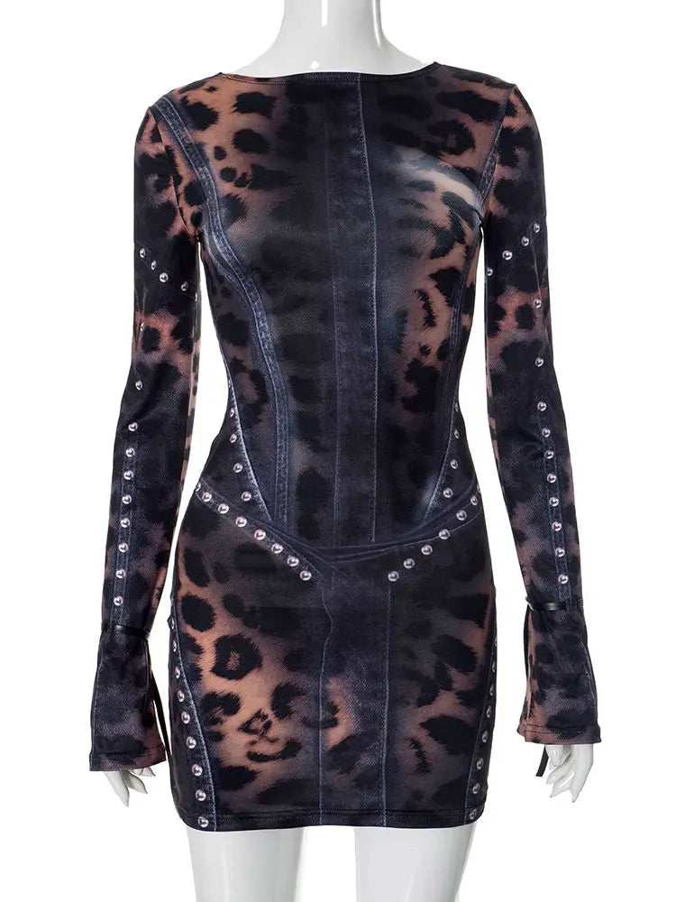 Vintage Chic Bodycon Mini Dress for Stylish Nights