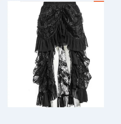 Victorian Steampunk Ruffle Lace Skirt - Gothic Chic