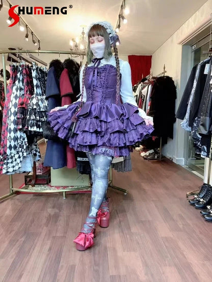 Lace Elegance: Japanese Gothic Lolita Dress