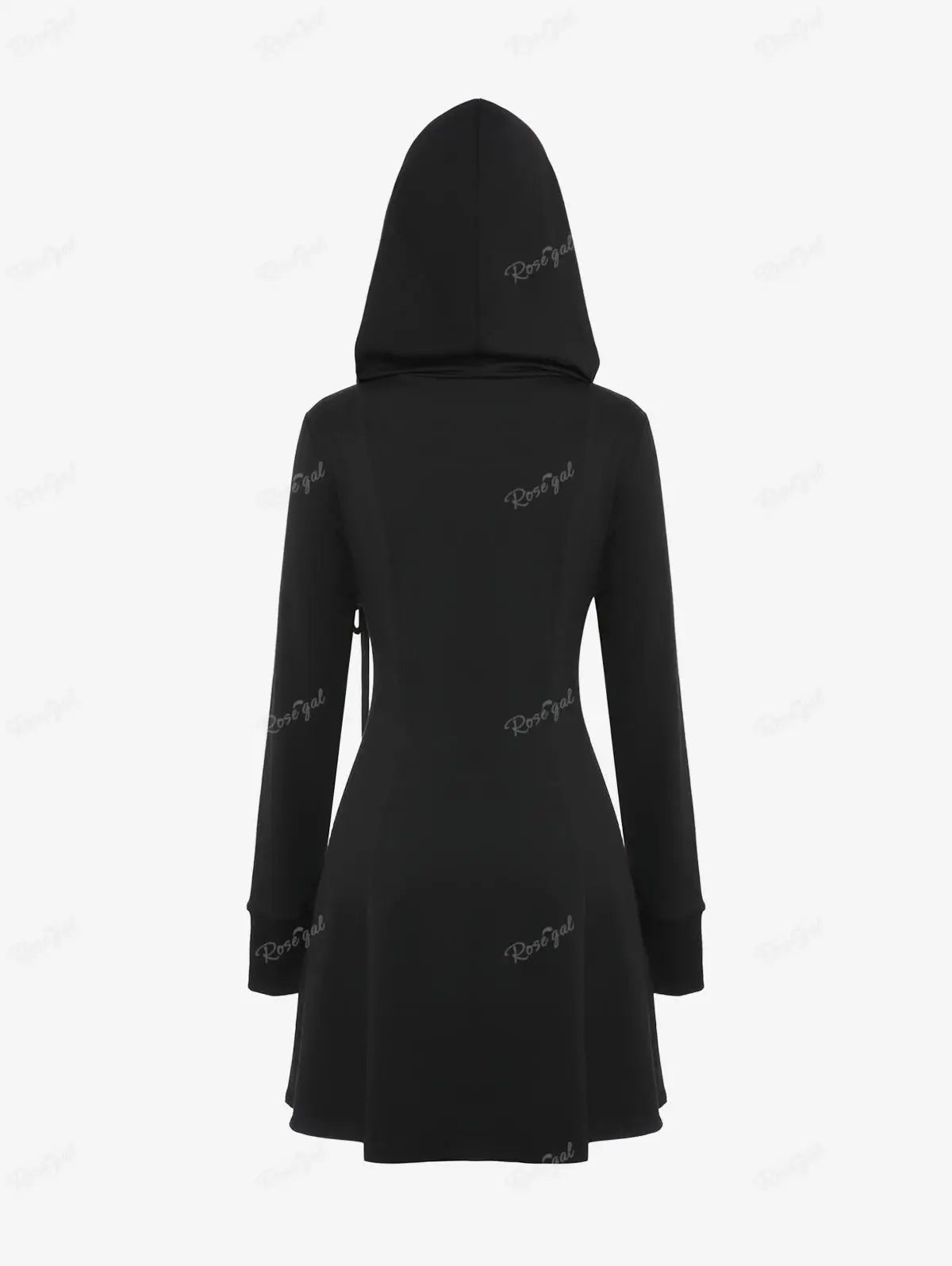 ROSEGAL Gothic Chic Hooded Plus Size Jacket