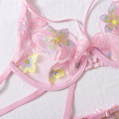 Ellolace Floral Garter Set: Sexy Lingerie Delight