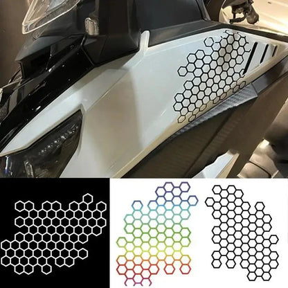 Honeycomb Helmet Decals - Waterproof Motocross Stickers
