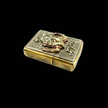 Joker Poker Metal Brass Lighter Handmade