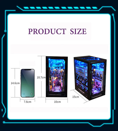Cyberpunk DIY Book Nook Model Kit for Creative Room