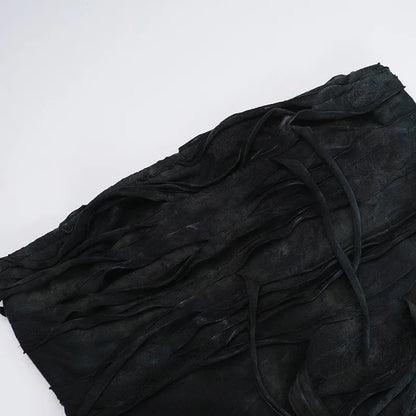 Hole Strapless Grunge Dress