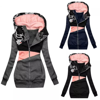 Stylish Hoodie Coat Pockets Sweatshirt