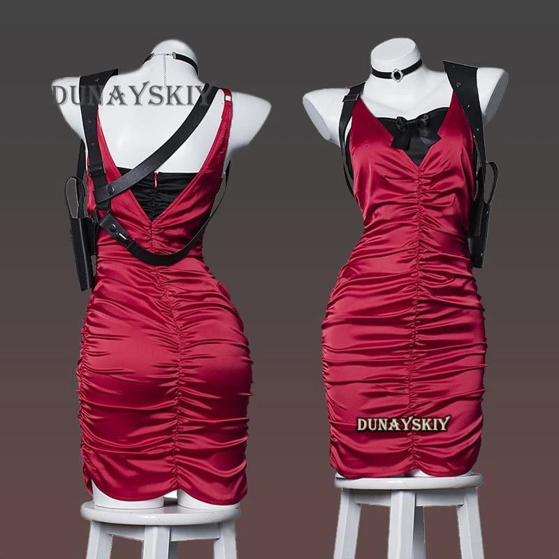 Ada Wong Evil Cheongsam Cosplay Costume Set