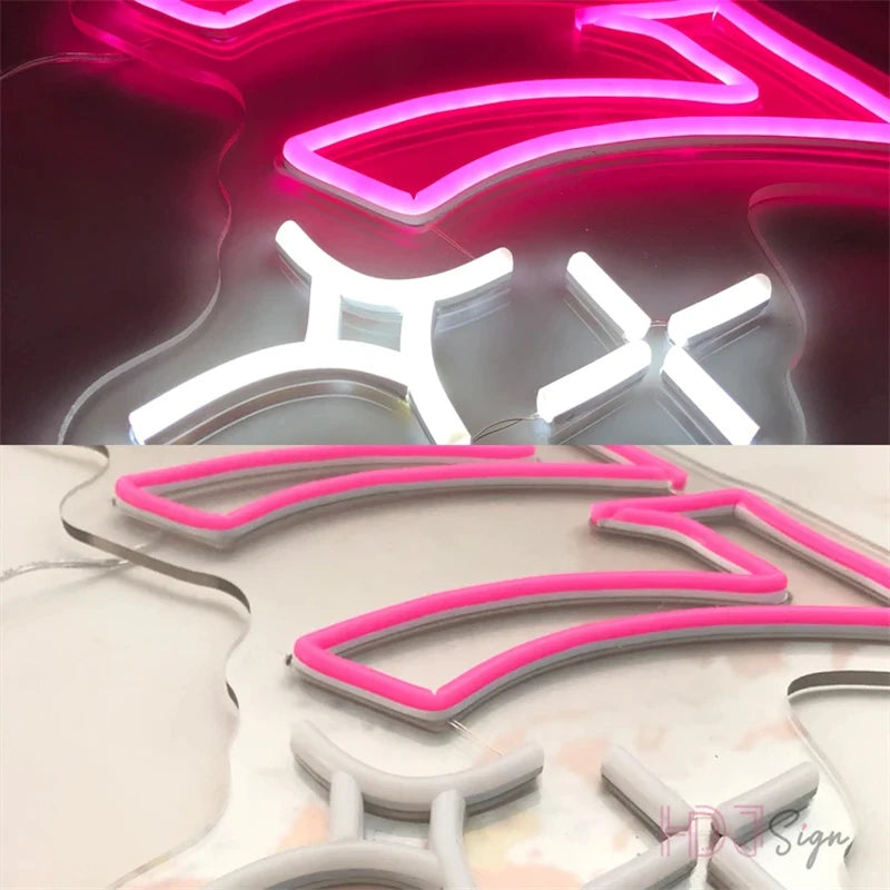 777 Video Gaming red  Sign Glass Neon Light