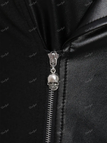 ROSEGAL Gothic Chic Hooded Plus Size Jacket