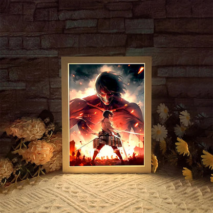 Anime Titan Glow Frame: LED Moonlight Decor