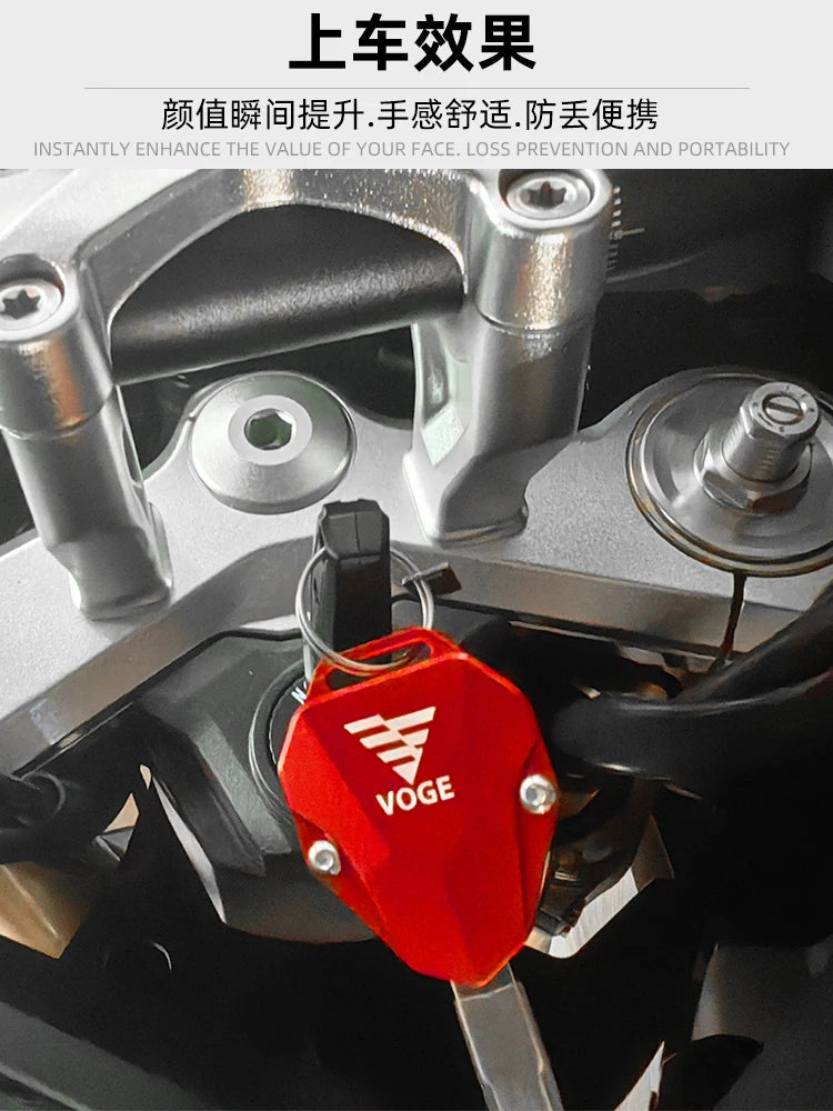 VOGE DS Key Guard: CNC Aluminum Key Cover & Chain