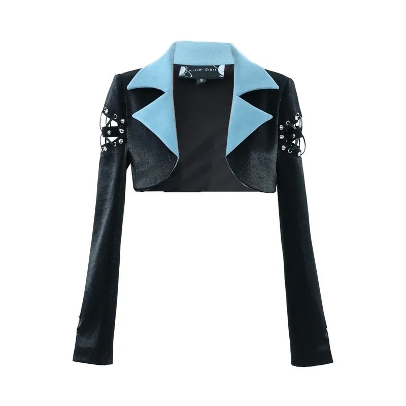 Mystic Charm: Y2K Noir Blazer for Enchanted Nights