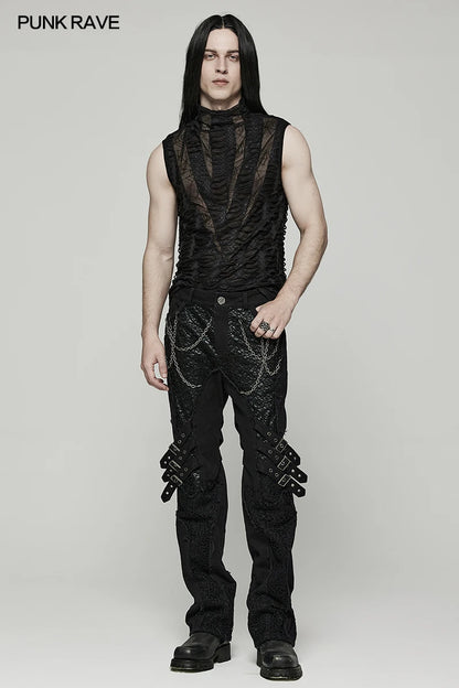 Sharp Tooth Asymmetric Vest for Men