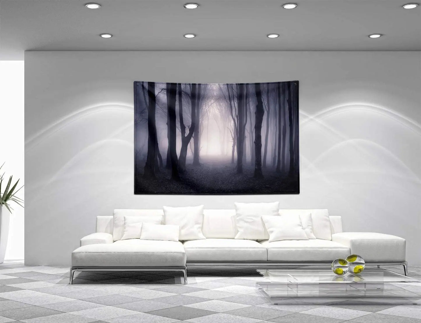 Misty Forest Tapestry Wall Hanging