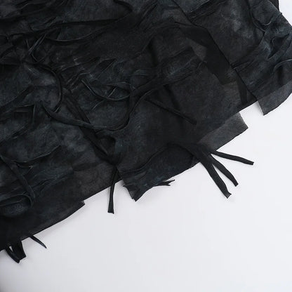 Hole Strapless Grunge Dress