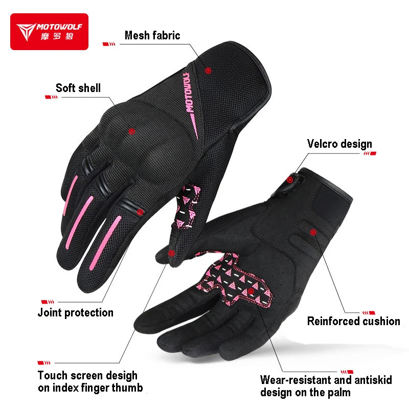 Summer Mesh Motobike Gloves for Women & Men
