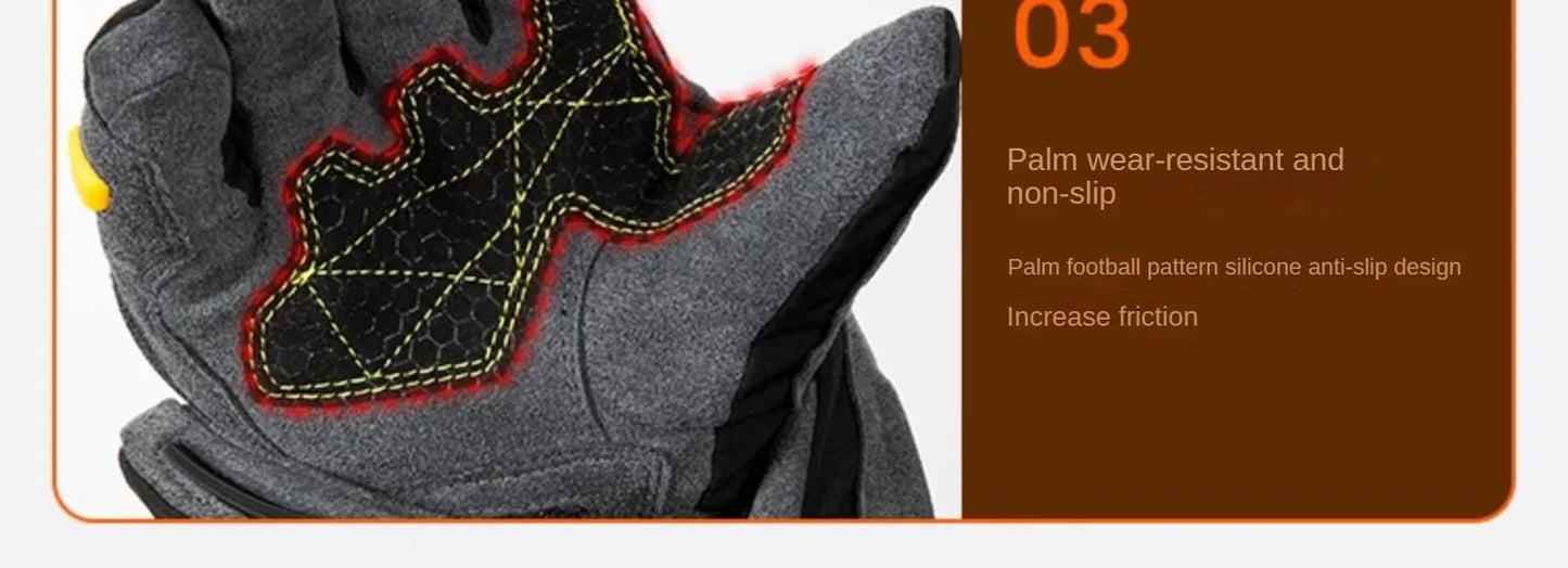 LOBOO Winter Touchscreen Heated Riding Gloves