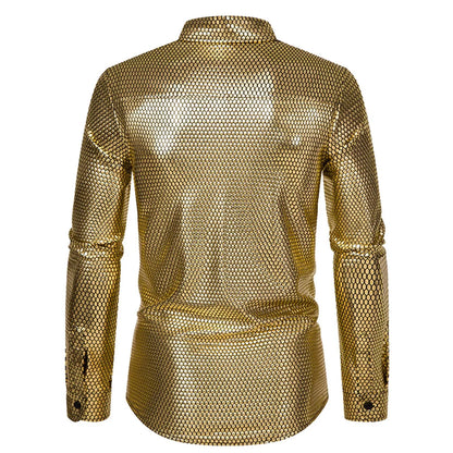Classic T Shirts for Men Autumn Winter Single Breasted
