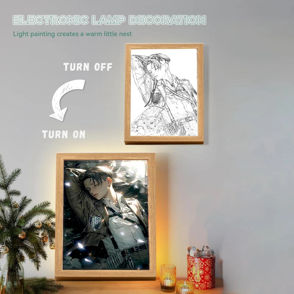 Anime Titan Glow Frame: LED Moonlight Decor
