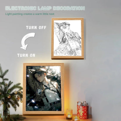 Anime Titan Glow Frame: LED Moonlight Decor