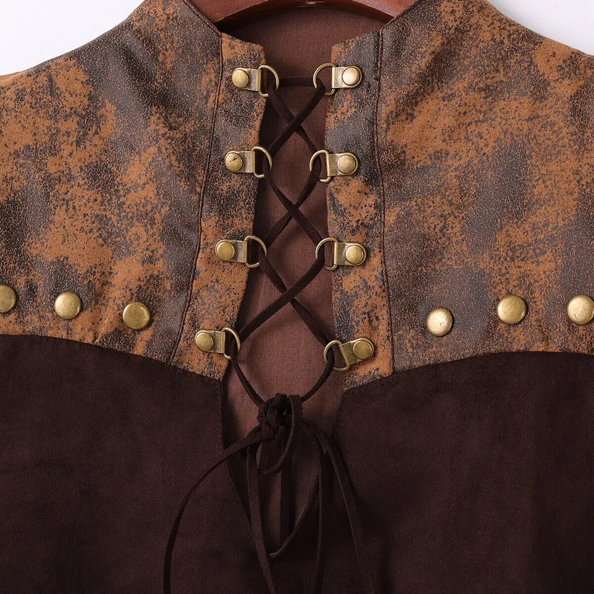 Women Steampunk Vest Vintage Blouse with Gloves