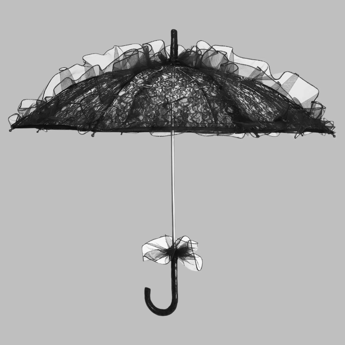 Ladies Umbrella Clear Wedding Gothic Black Dress