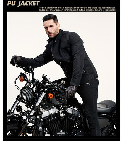Revved Up Vintage Faux Leather Biker Jacket