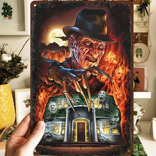 Freddy Krueger Vintage Metal Wall Art Sign