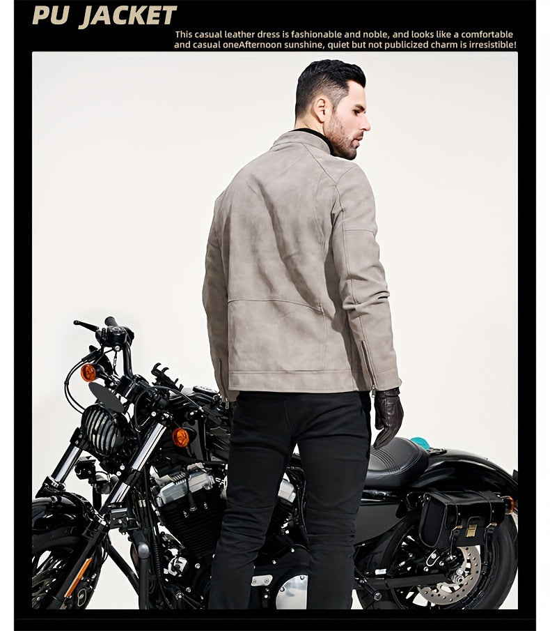 Revved Up Vintage Faux Leather Biker Jacket