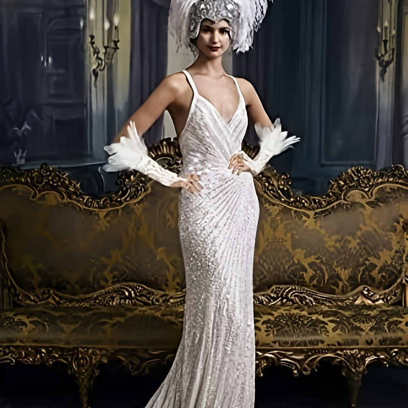 Feathered Lace Gloves & Cuffs Set for Parties